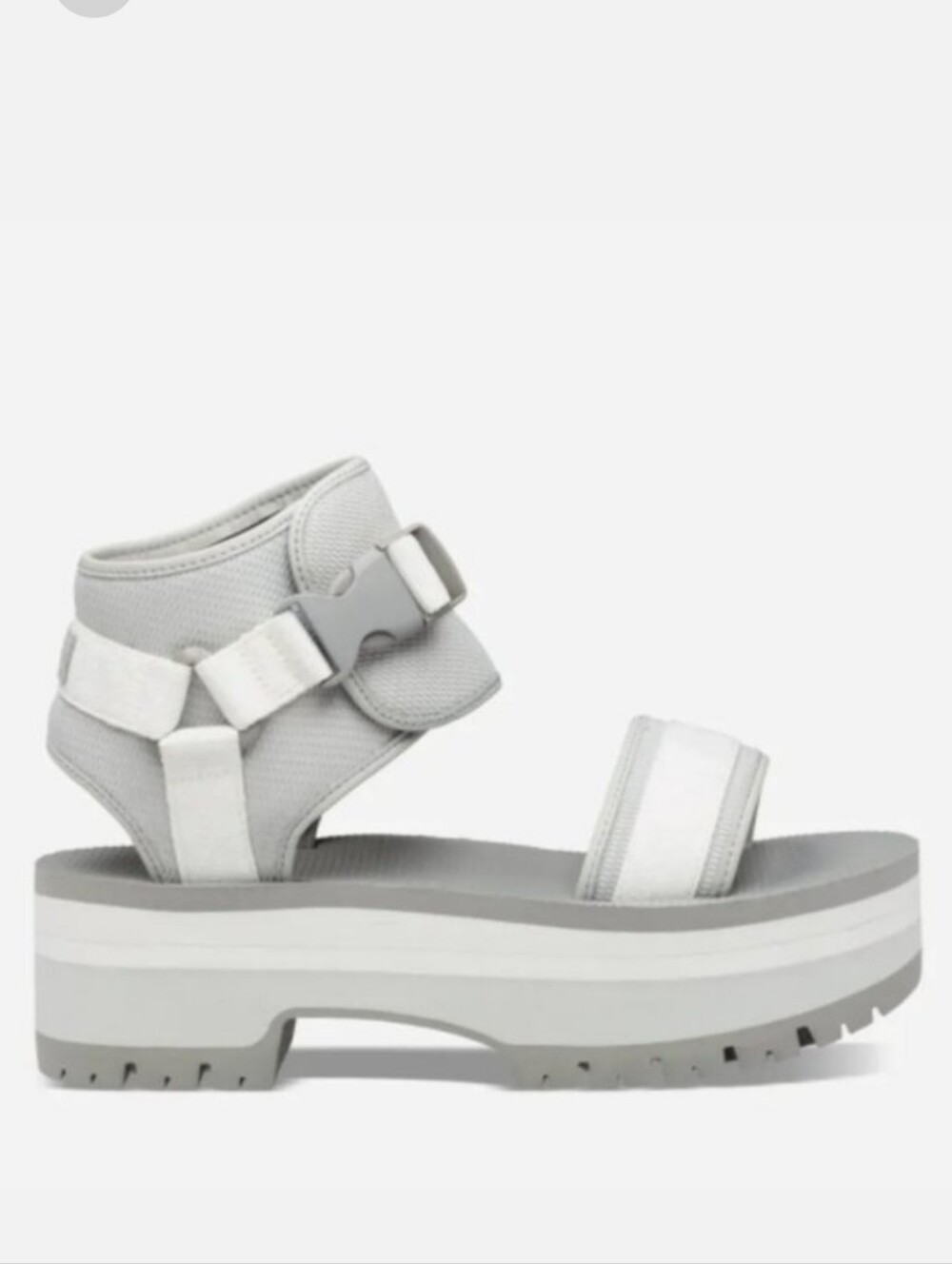 Teva Women's Indio Jewell Ankle Wrap Platform Chunky Sandals Light Grey 9